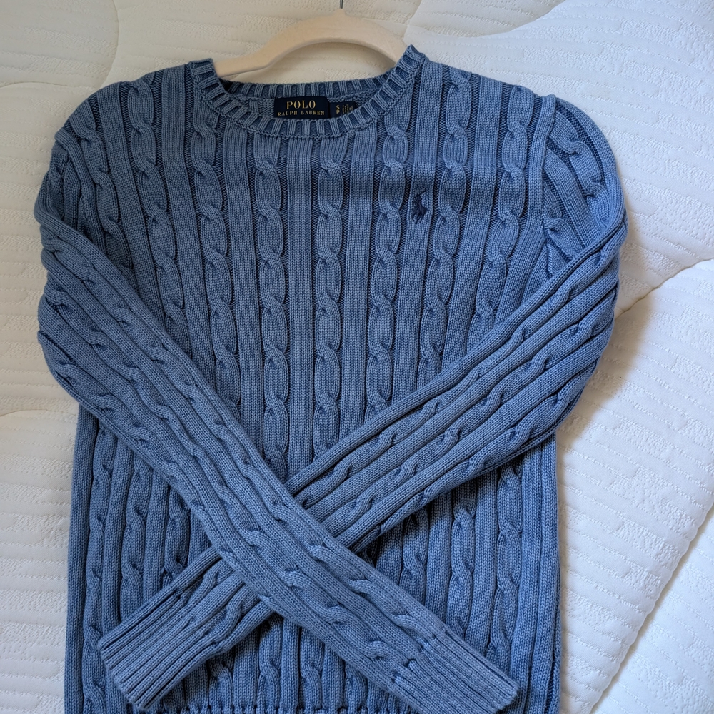 Polo by Ralph Lauren Women's Gray Cable Knit Sweater